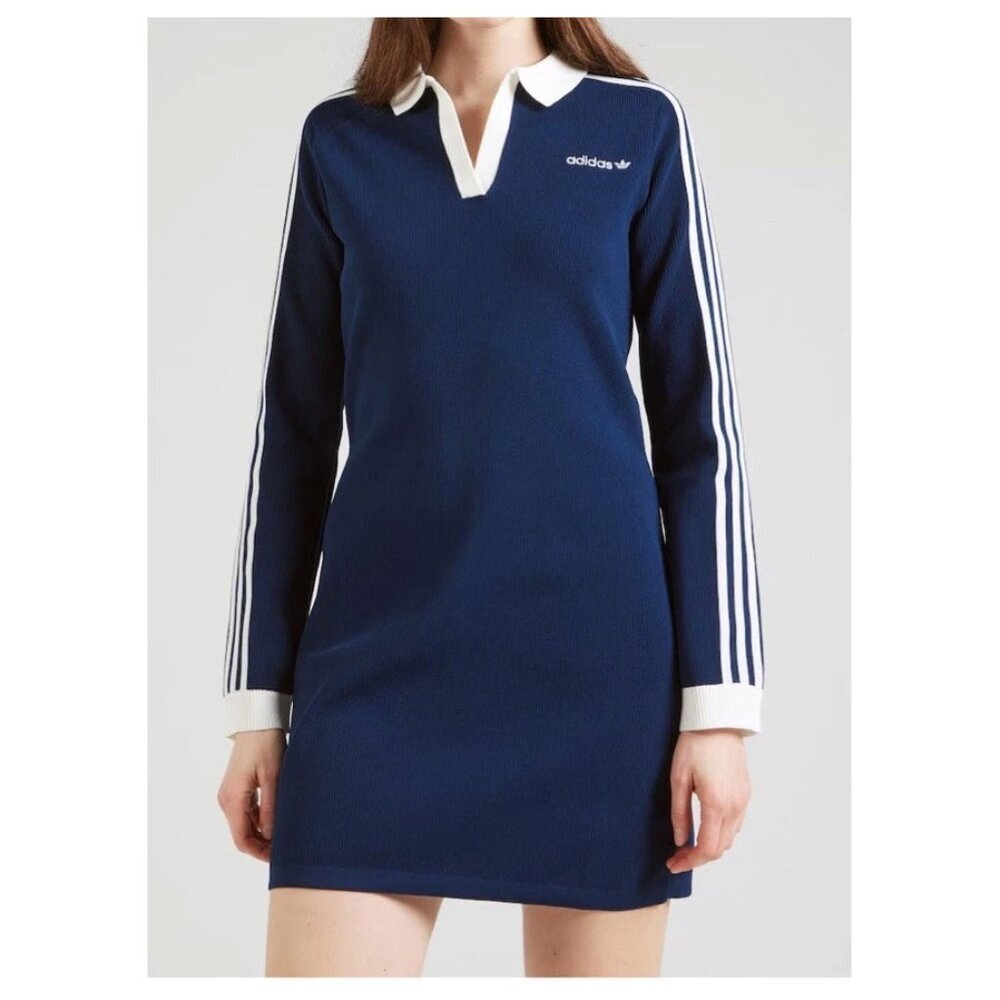 Adidas Originals Knitted Polo Dress - Picture 2 of 4